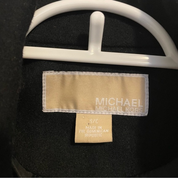 MICHAEL KORS size small black double breasted wool blend pea coat - Picture 4 of 10